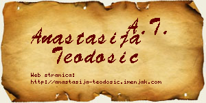 Anastasija Teodosić vizit kartica